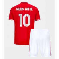 Otroški Nogometni dresi Nottingham Forest Morgan Gibbs-White #10 Domači 2025-26 Kratek Rokav (+ Kratke hlače)